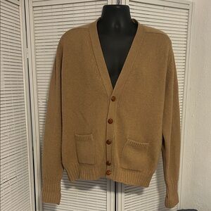 Brooks Brothers Men's Tan Cardigan Sweater size large